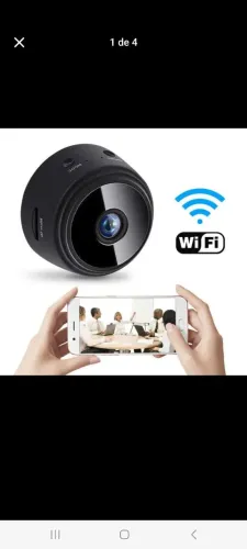 Mini camera de vigilância ip wifi hd 1080p - visão noturna