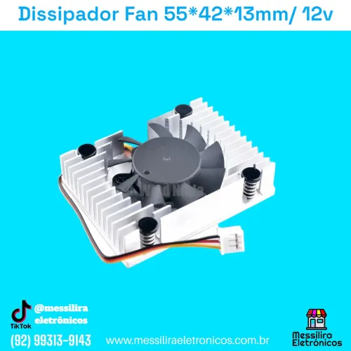 Dissipador Fan 55*42*13mm/12v