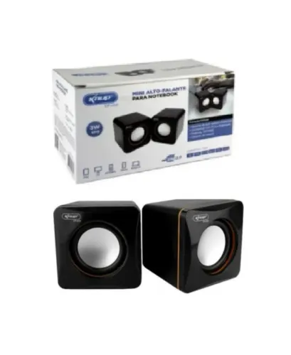 CAIXA DE SOM 3W X 2 6W TOTAL USB P2 KNUP KP-600 PRETO