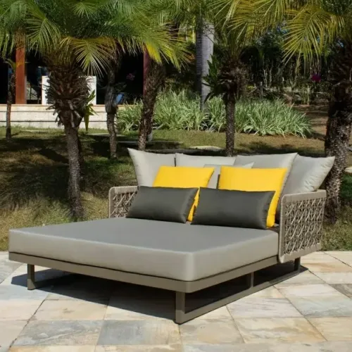 CHAISE QUADRADA DE CORDA NÁUTICA PARA PISCINA