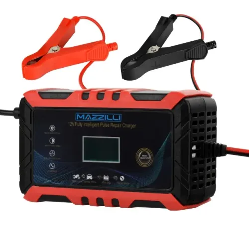  Carregador Bateria Bivolt Portatil 12V 6A Moto Carro 15AH-100AH