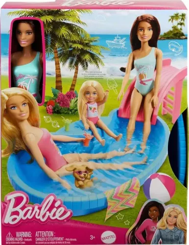 Boneca Barbie Piscina com Acessórios