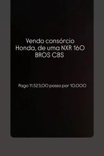 Vendo consócio Broz 160 