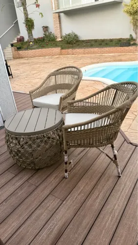 Poltronas em alumínio com corda nautica 690cada