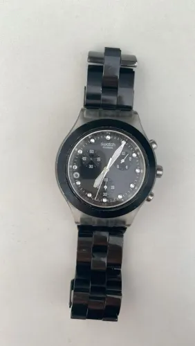 Relógio Swatch Cronógrafo Preto