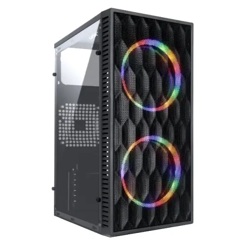  Gabinete Gamer Vinik Wave Preto c/ 2 Fans RGB Micro-ATX e Mini-ITX - Wzetta