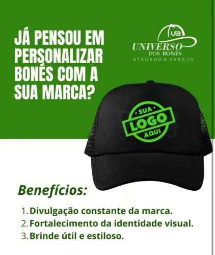 Boné Personalizado Sua Arte Logo Estampa Empresa Aba Curva