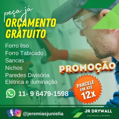Parede divisória Drywall acartonado 