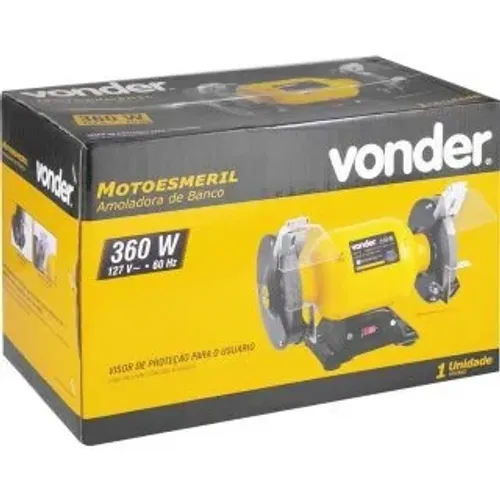 Moto esmeril de bancada vonder 360w 