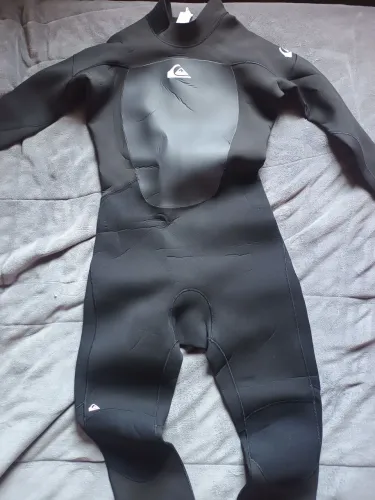NOVO Long John Quiksilver Prologue Back Zip 3/2 100% VEDADO Manga Longa Black