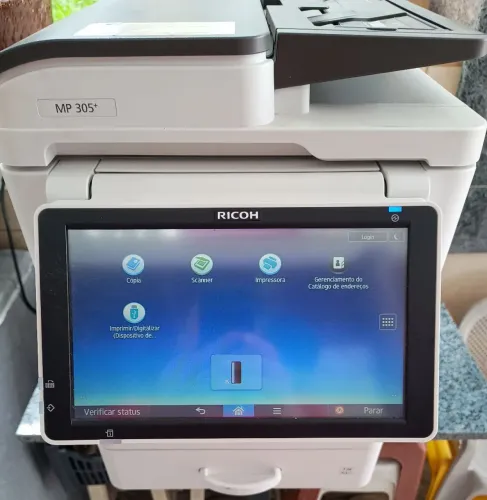 Vendo Impressora Ricoh MP 305+ Multifuncional A3 de Mesa Monocromática, funcionando. LEIA.