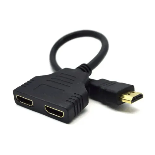 Cabo duplicador Adaptador HDMI Splitter 1x2 - Divide Sinal para 2 Telas