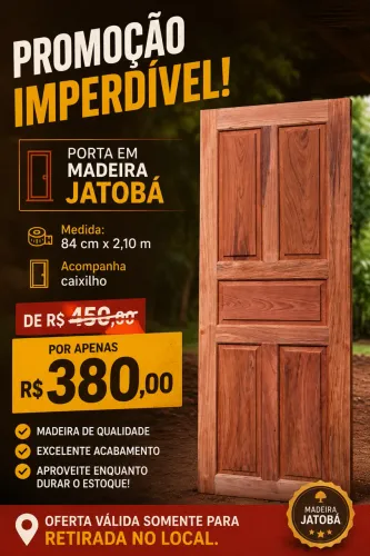 PORTA EM MADEIRA (DISPONÍVEL)