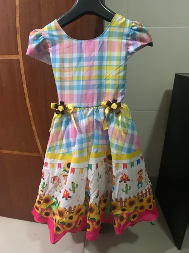 Vestido caipira quadrilha infantil 7 anos