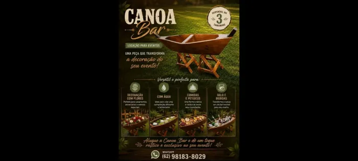 Canoa bar locação
