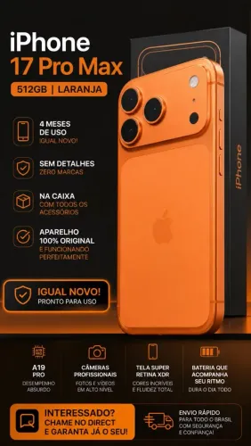 iPhone 17 Pro Max 512GB Laranja