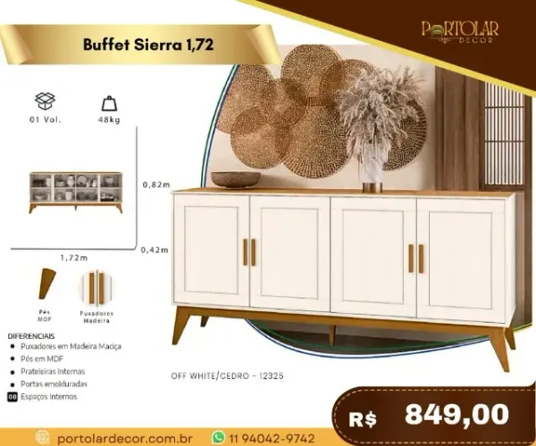 Buffet Sierra a pronta entrega