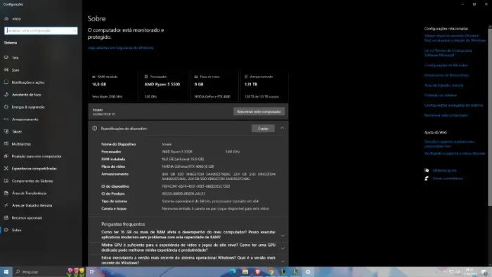 PC Gamer Completo e com periféricos