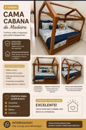 Cama cabana infantil