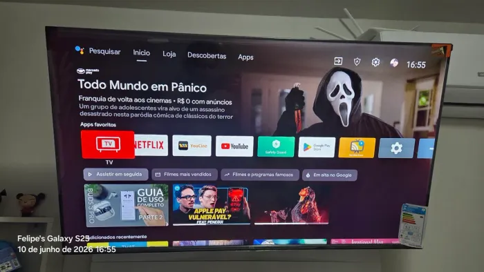 Smart TV TCL 43" S5400A Android Full HD - Impecável.