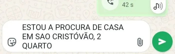Estou a procura de casa pra alugar em São Cristóvão cidade mãe..