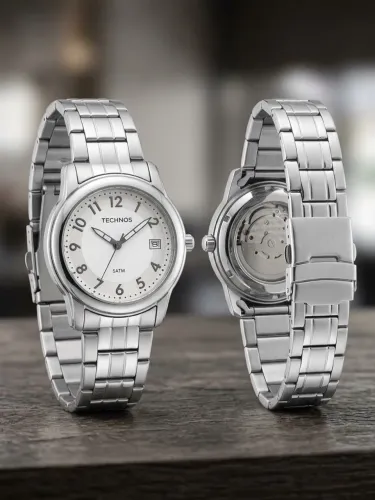 Relógio Technos Automático Masculino em Aço Inox 