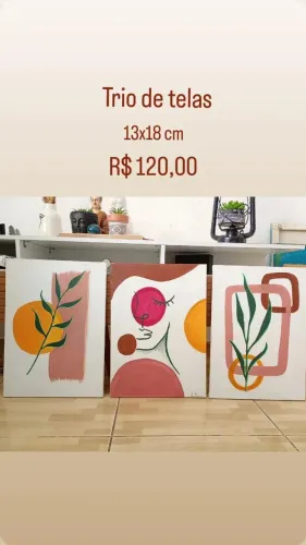 Telas pintadas a mao