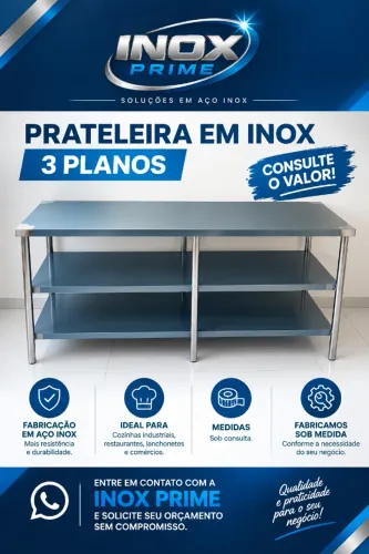 Mesa sob medida com 3 planos
