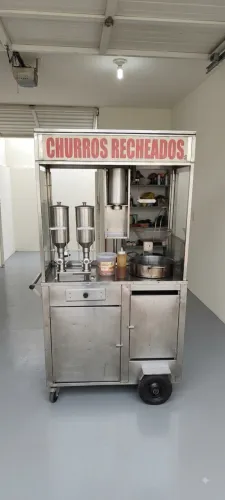 Carrinho de Churros Inox + Receita Secreta de 20 Anos (Negócio Pronto)
