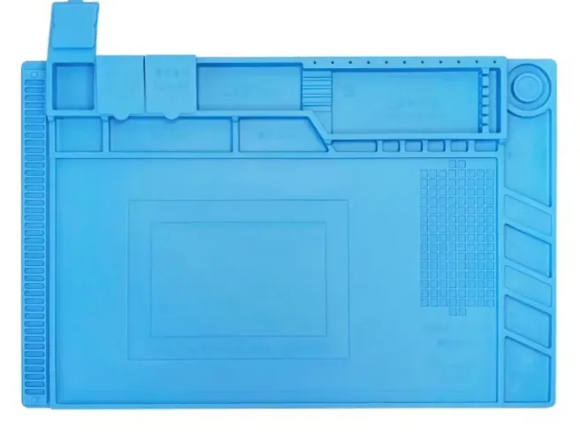 Manta Magnética grande antiestática silicone azul