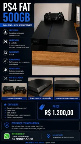 PS4 à venda - Único dono