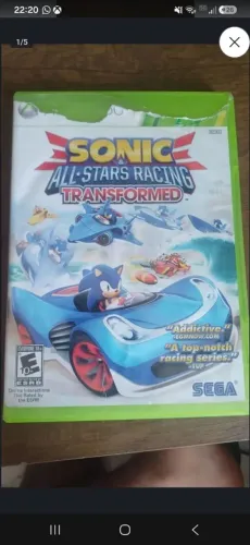 Xbox 360 Sonic ALL star racing transformed em perfeito estado