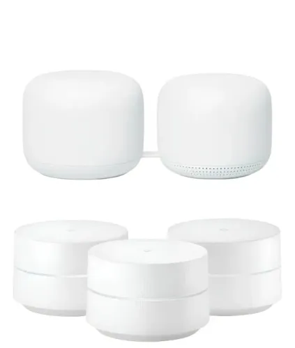 Kit Wi-Fi Mesh Google: 2 Nest Wifi AC2200 + 3 Google Wifi (Usados)