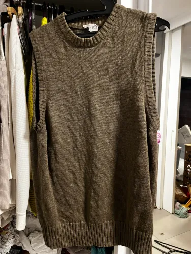Camisa blusa regata de lã estilo colete