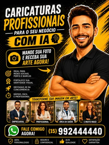 Caricaturas profissionais para o seu negócio