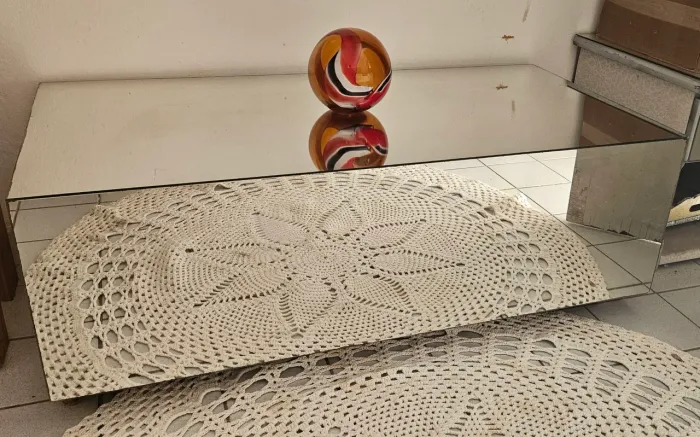 Centro de sala de estar, espelhado com rodinhas 