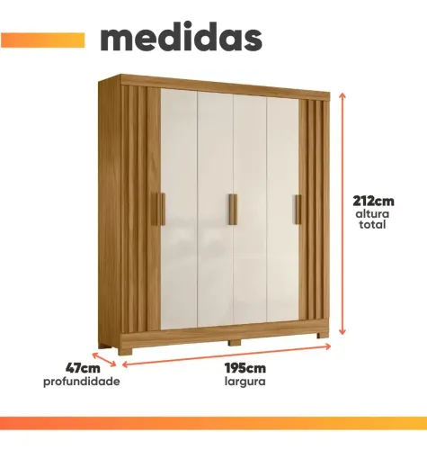 Guarda Roupa Casal 6 portas