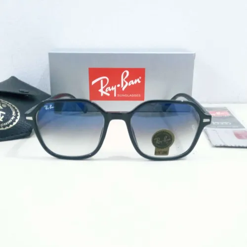 Óculos de sol Ray ban John azul degradê unissex novo 