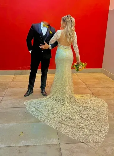 OPORTUNIDADE ÚNICA! Vestido de Noiva Montpellier - Tam. 38