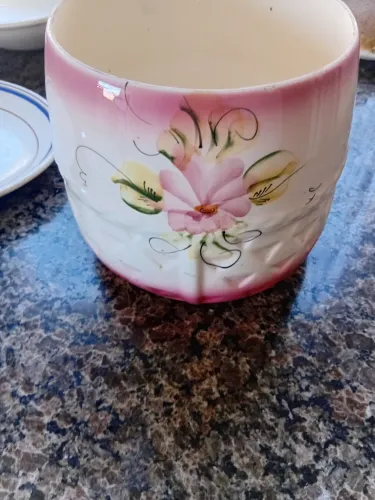 Jarro grande de porcelana estampada