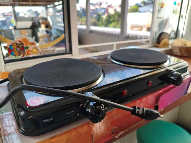 Fogão Elétrico Elgin Double Cook 2 Bocas 110V - Em Perfeito Estado de Funcionamento
