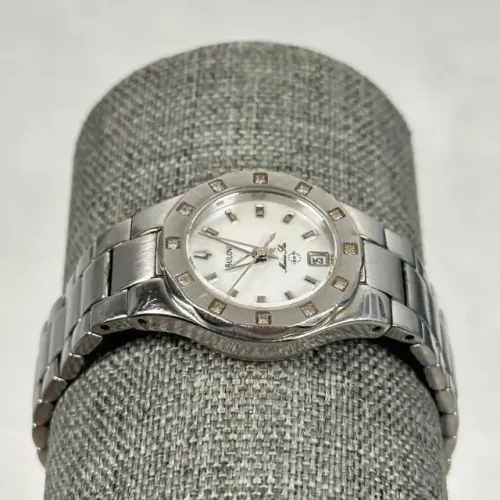 Relógio Feminino Bulova Marine Star 96R24 I 12 Diamantes (Usado)