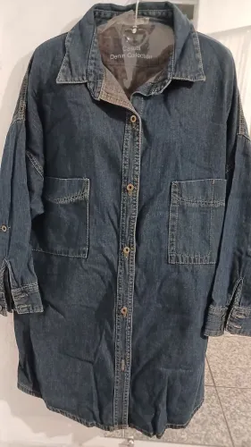 Sobretudo jeans feminina g