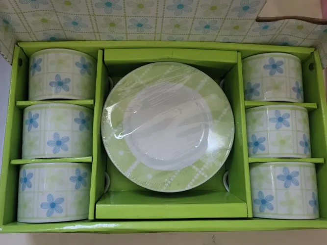 Jogo de xícaras floral