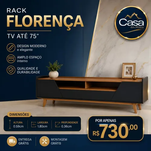 Rack para tv até 75 polegadas