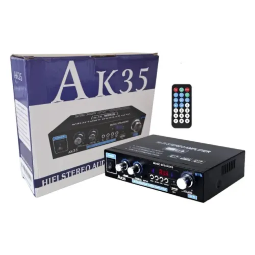 Amplificador de Som Digital AK35 Bluetooth USB FM 110-220v 80W Hi-Fi Estéreo