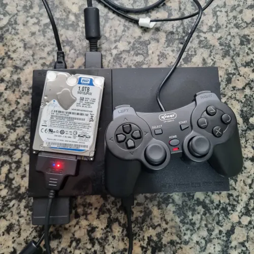 PlayStation 2 com HD 1TB + 350 jogos + Emuladores - Completo