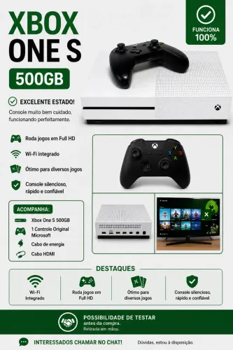 Xbox One S 500GB - Excelente Estado
