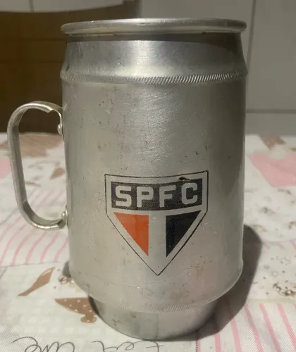 Caneca de Alumínio Pesada São Paulo FC - Antiga Anos 80/90