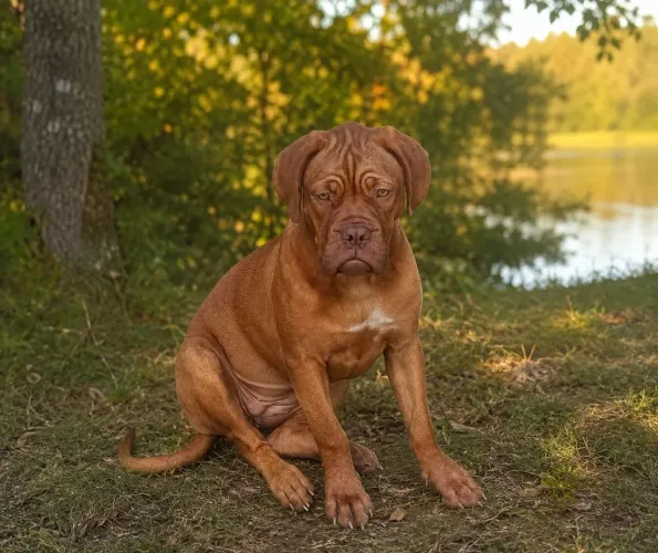 Filhotona de dogue do Bordeaux 